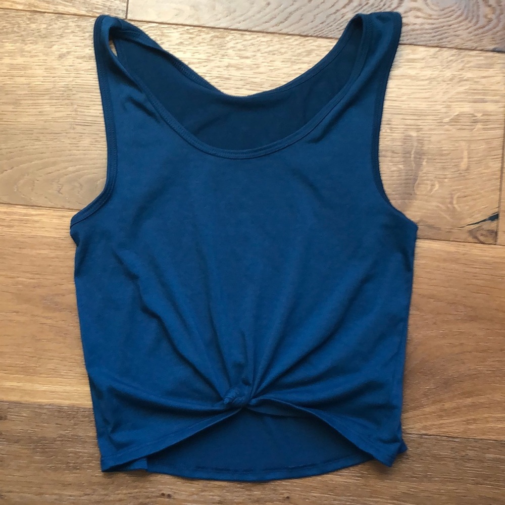 Teal Knot Crop Top by Onzie